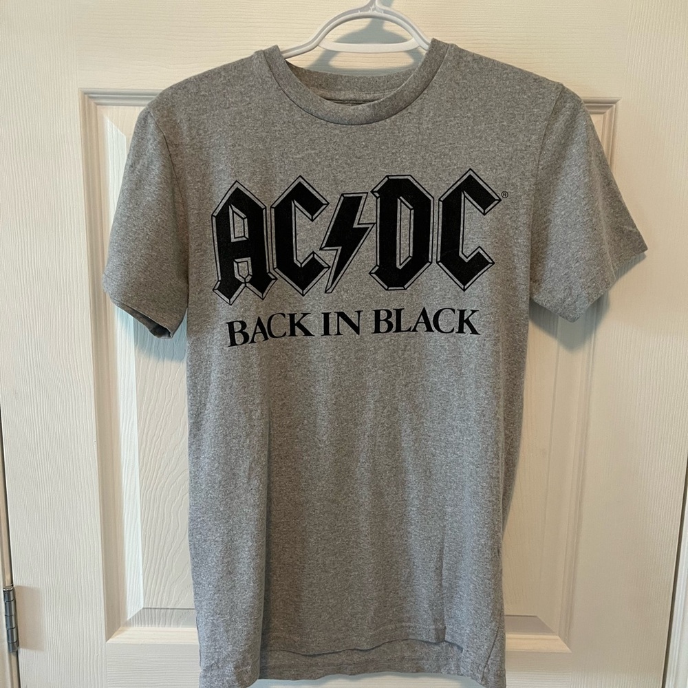 AC/DC Back in Black Heather Gray Tee